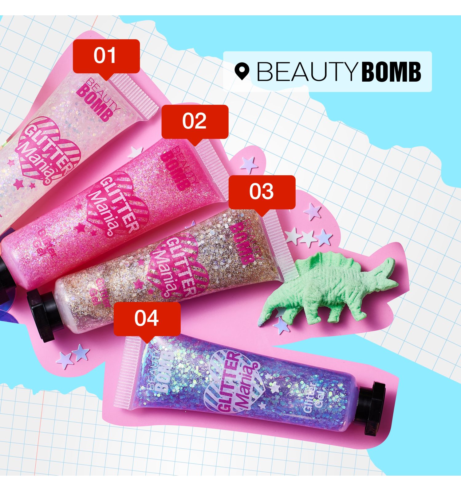 Глиттер гель для лица Beauty Bomb Glitter gel тон 01 - фото 7