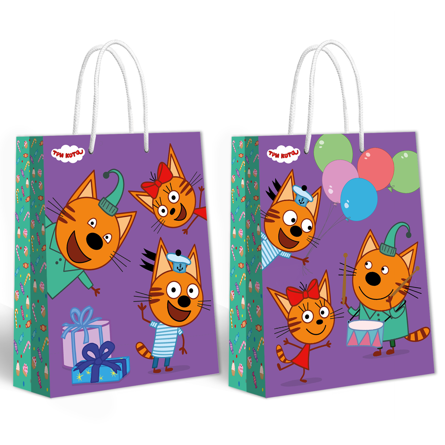 Пакет подарочный ND PLAY Три кота Веселье 35*45см - фото 4
