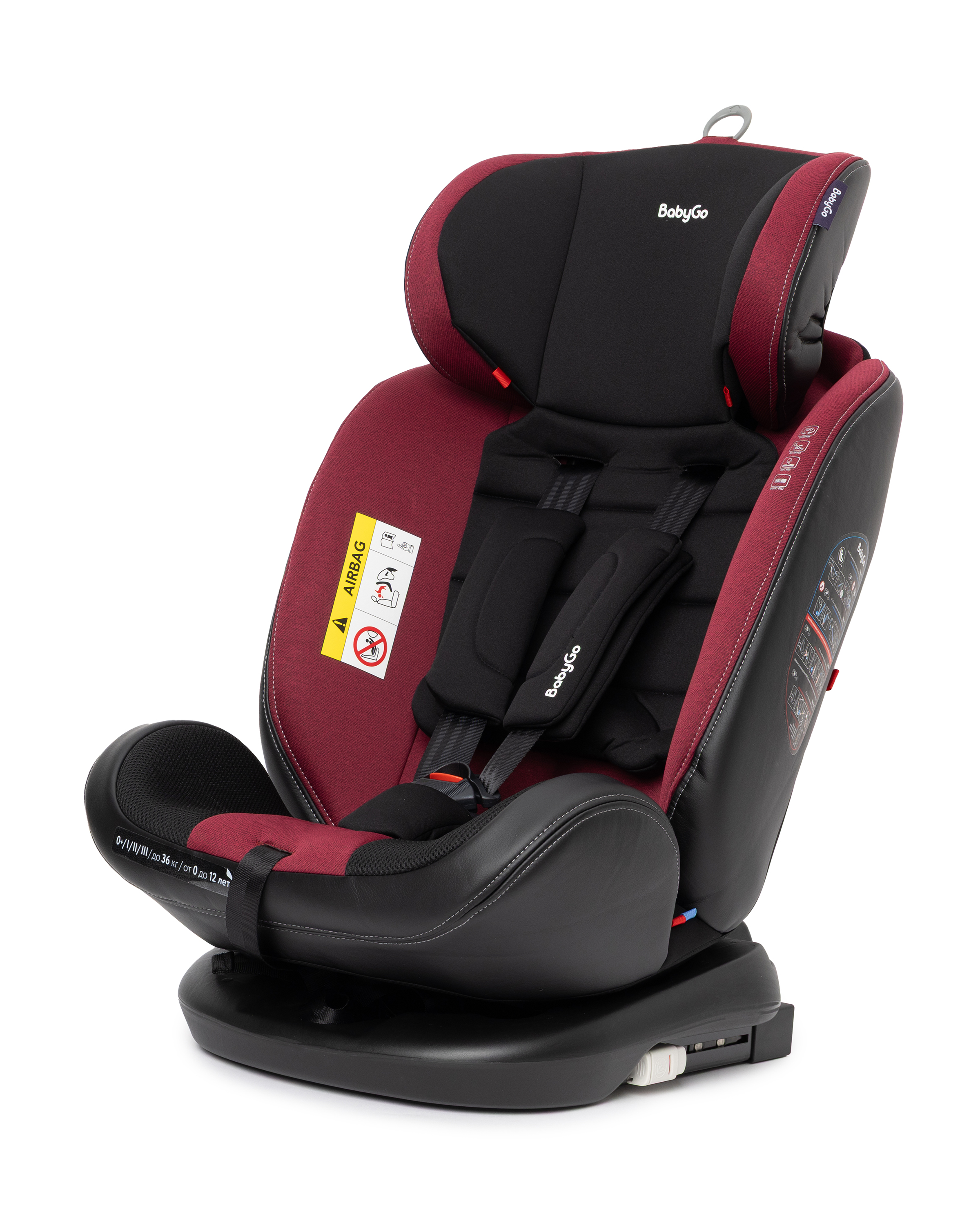 Автокресло BabyGo Multi-Stage New Isofix 0+/1/2/3 (0-36 кг) красный - фото 33