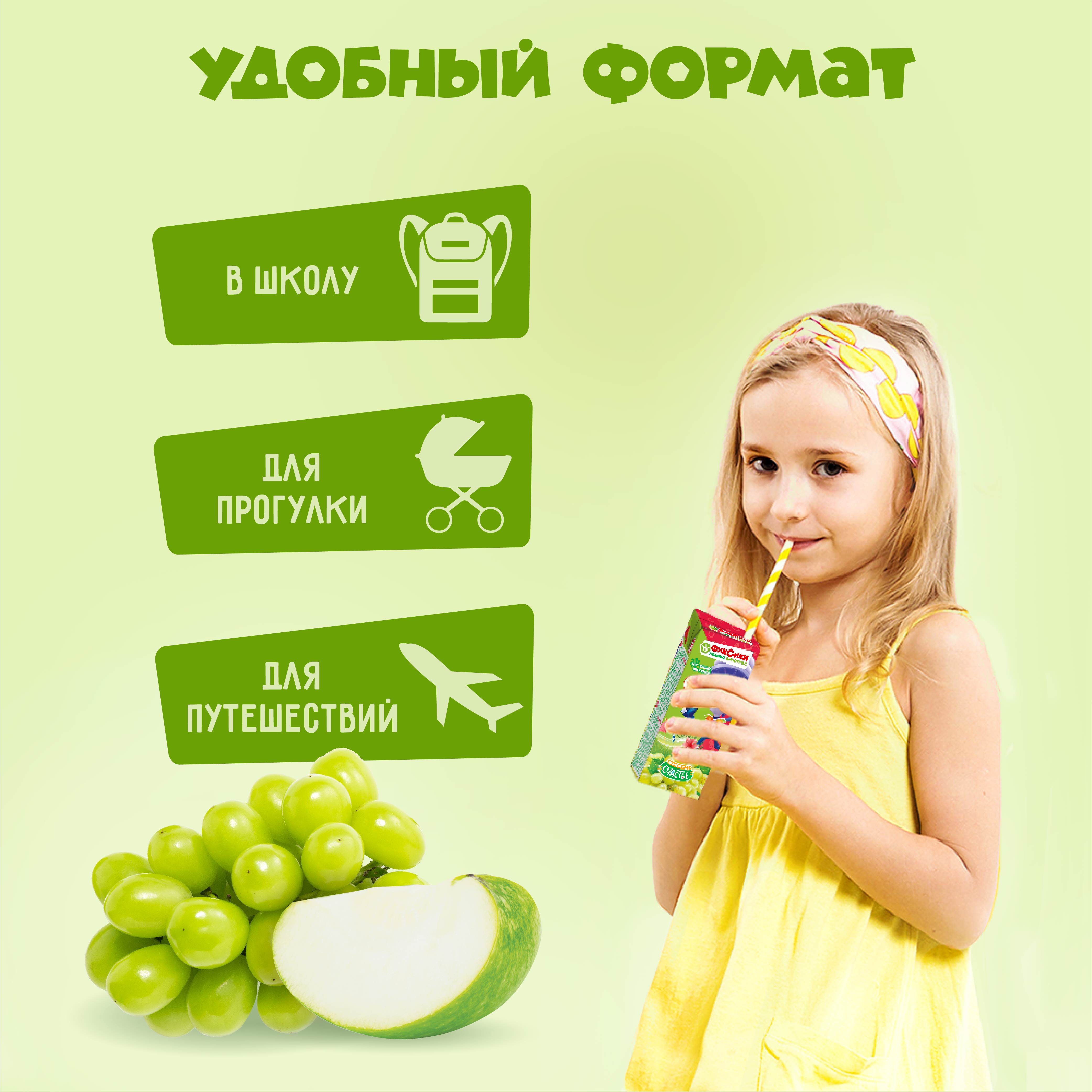 Нектар Фиксики Яблоко-виноград с 6 мес 0.2 л - фото 4