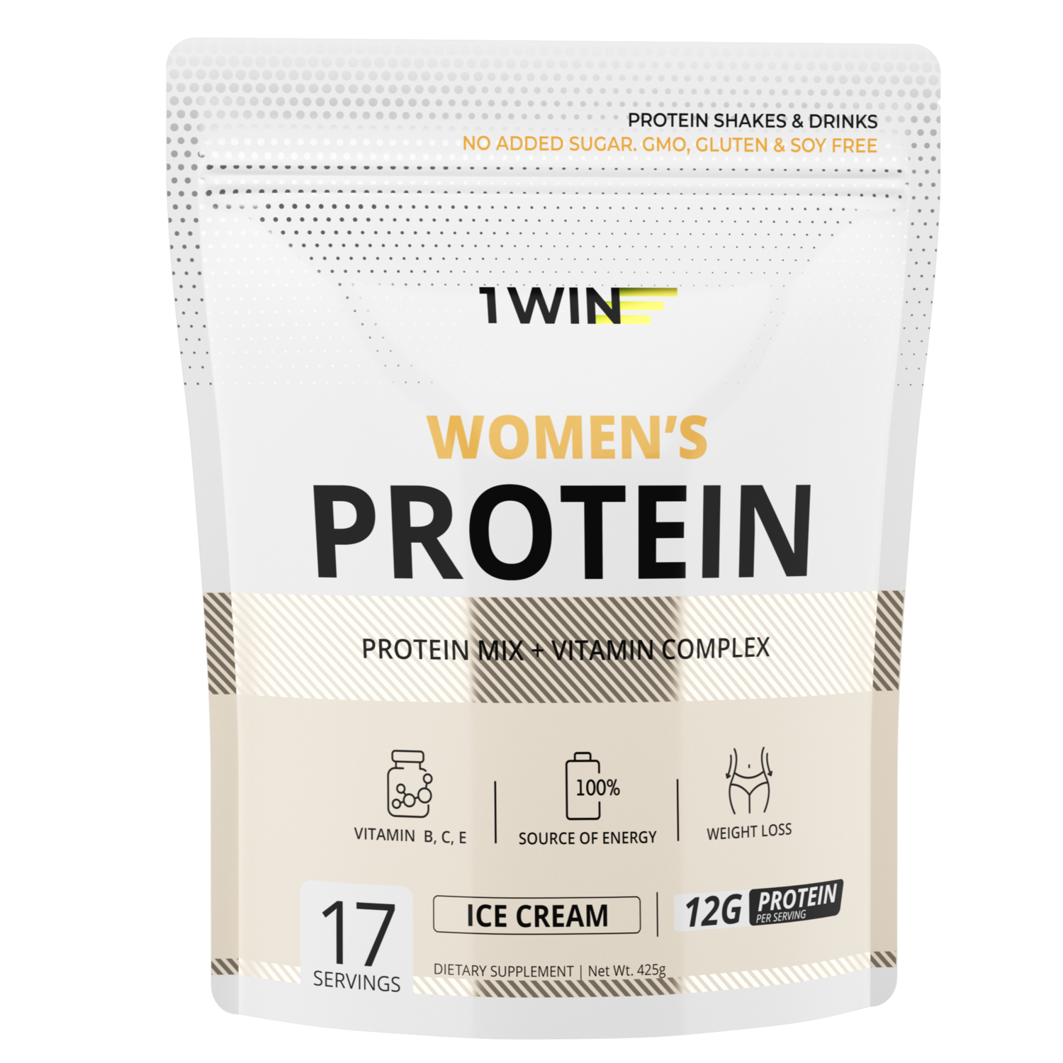 Протеин 1WIN Пломбир 425г - фото 1