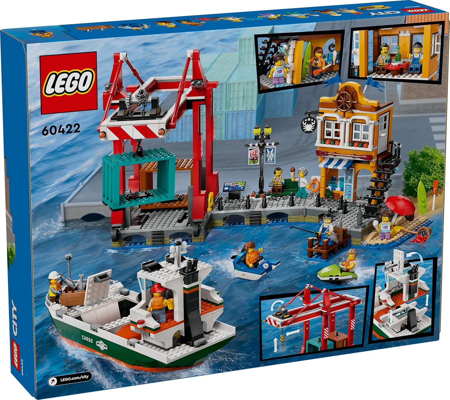 Конструктор LEGO City Seaside Harbor with Cargo Ship 1226 дет. - фото 6