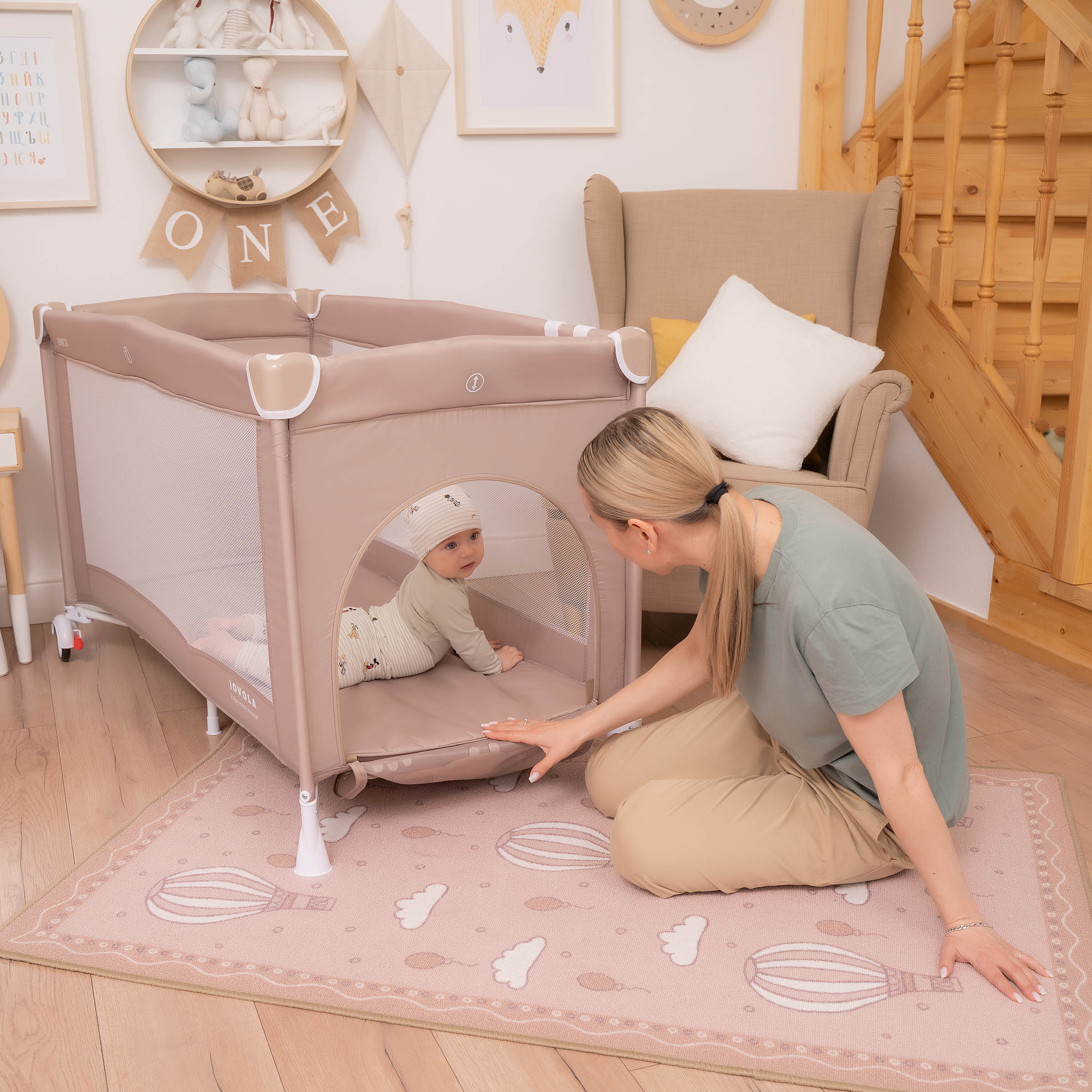 Манеж кровать JOVOLA Amico 4657792380382 - фото 24