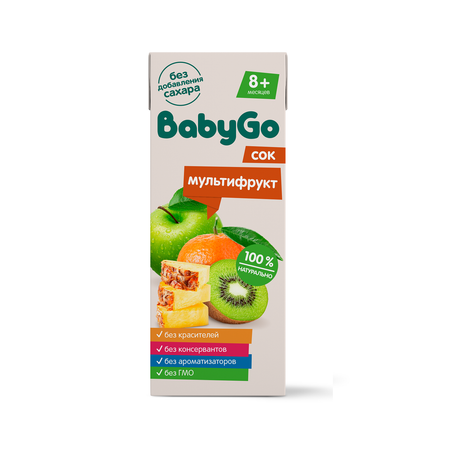 Сок Baby Go мультифрукт для детского питания 0.2л с 8месяцев