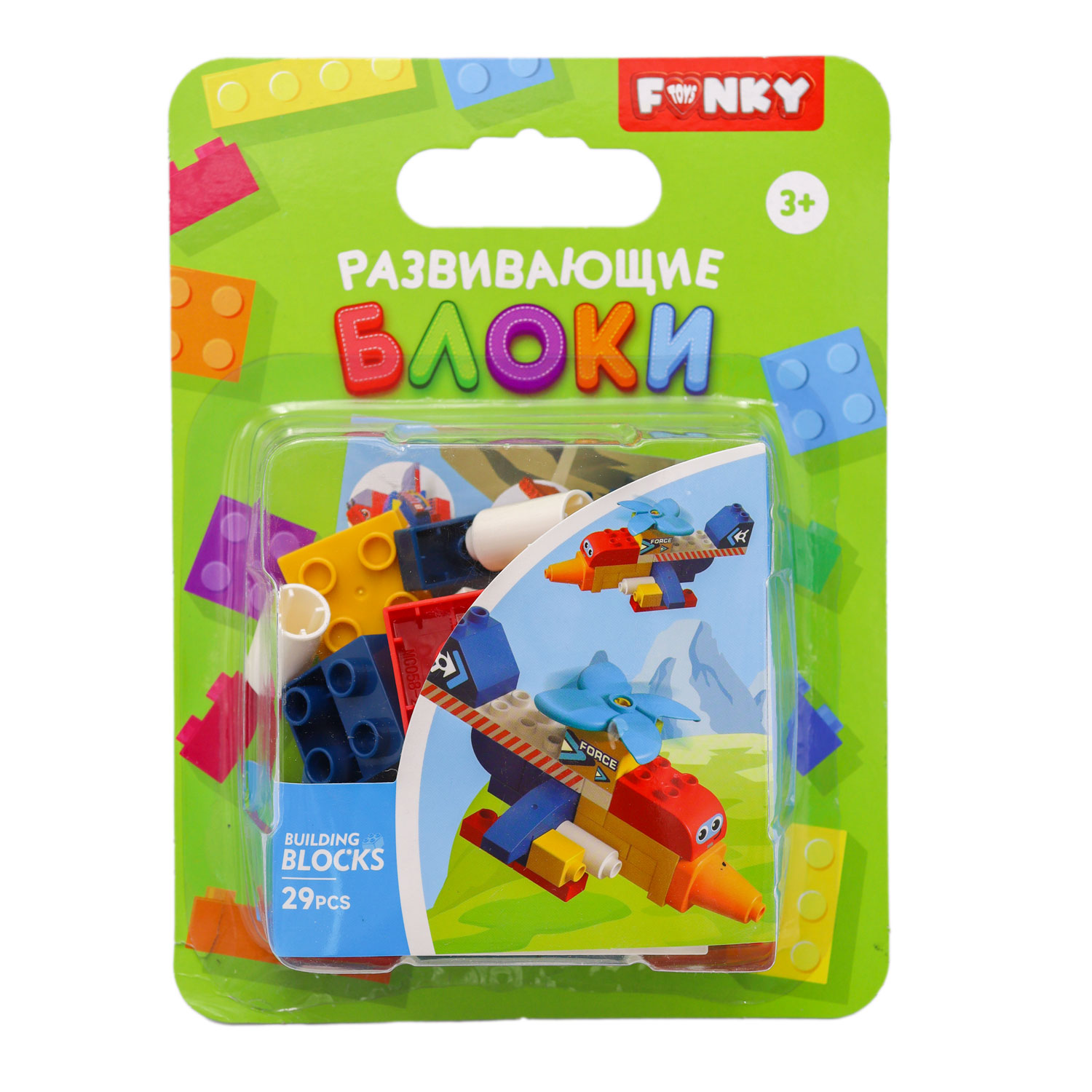 Конструктор Funky Toys Истребитель блочный - фото 1