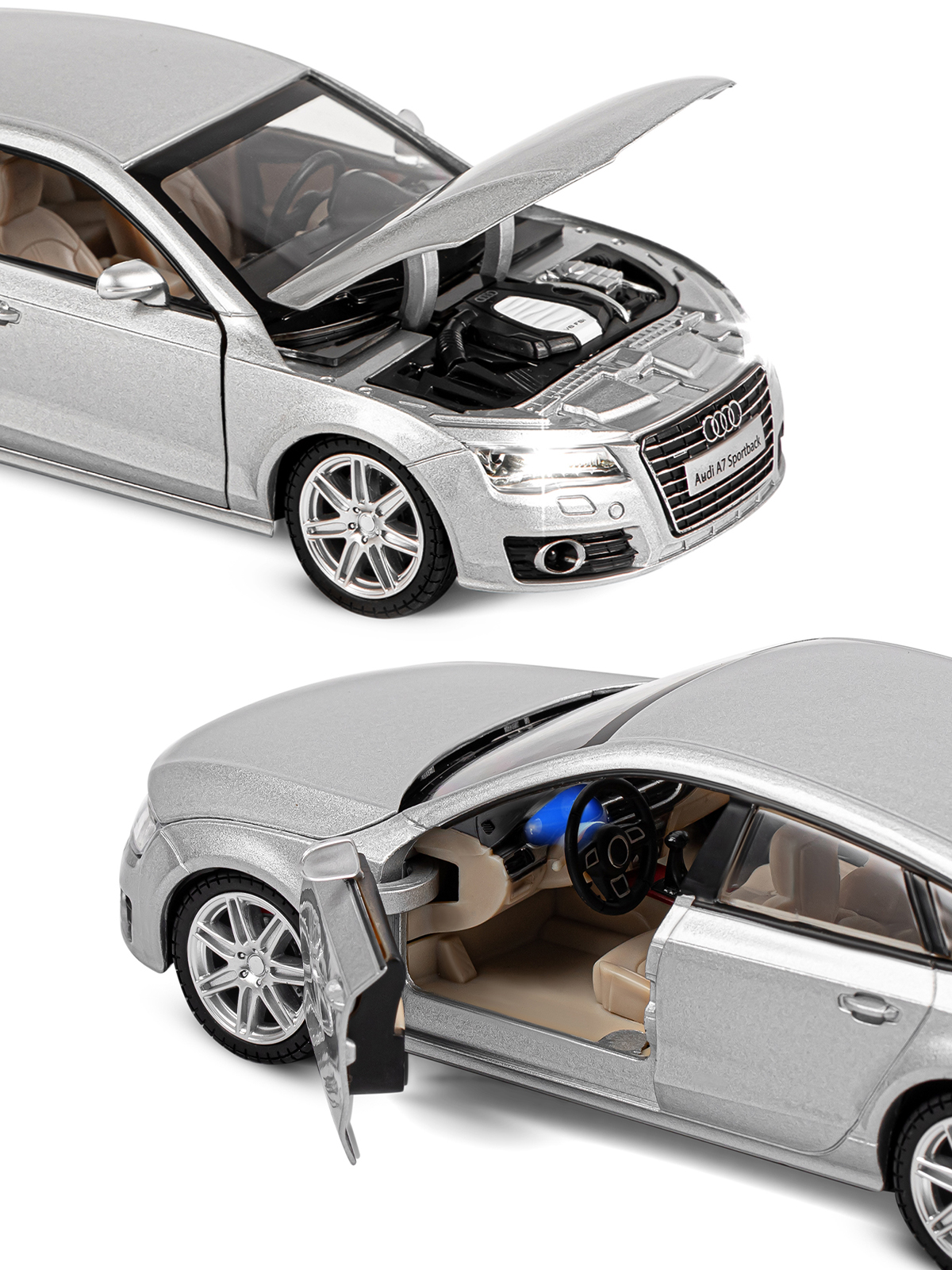 Автомобиль АВТОпанорама Audi A7 1:24 JB1251020 - фото 9