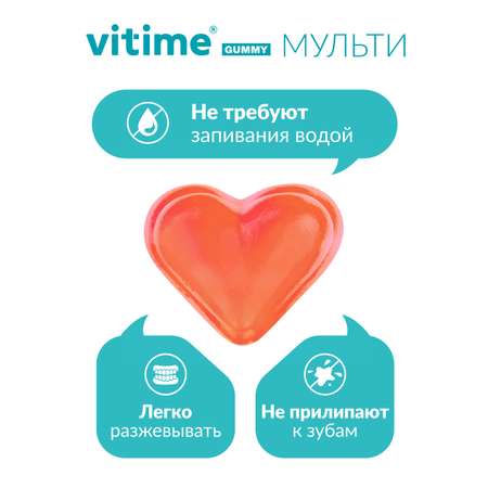Мультивитамины для взрослых Vitime мармеладные пастилки №15