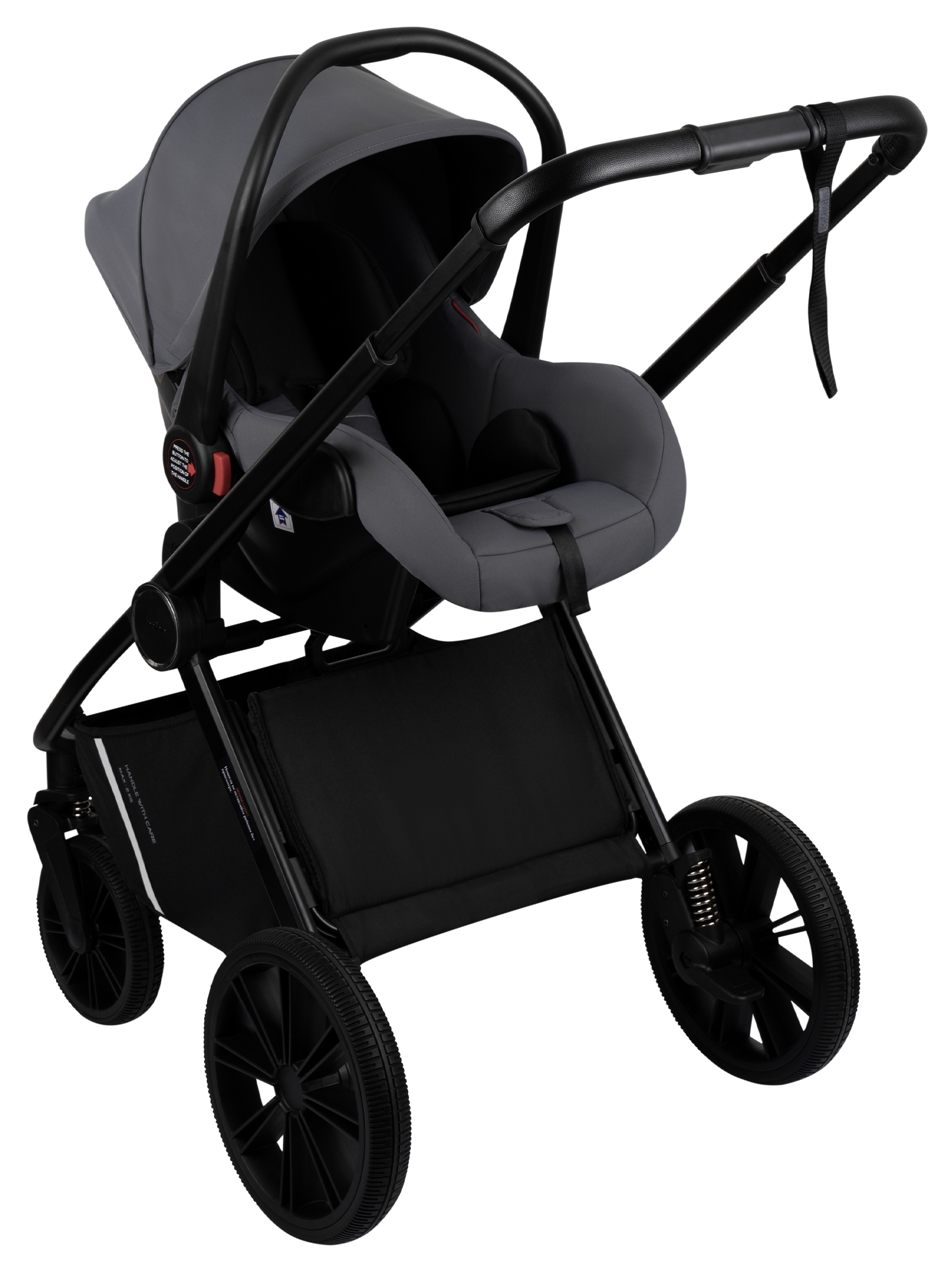 Коляска 3в1 Indigo Sting темно-серый - фото 7