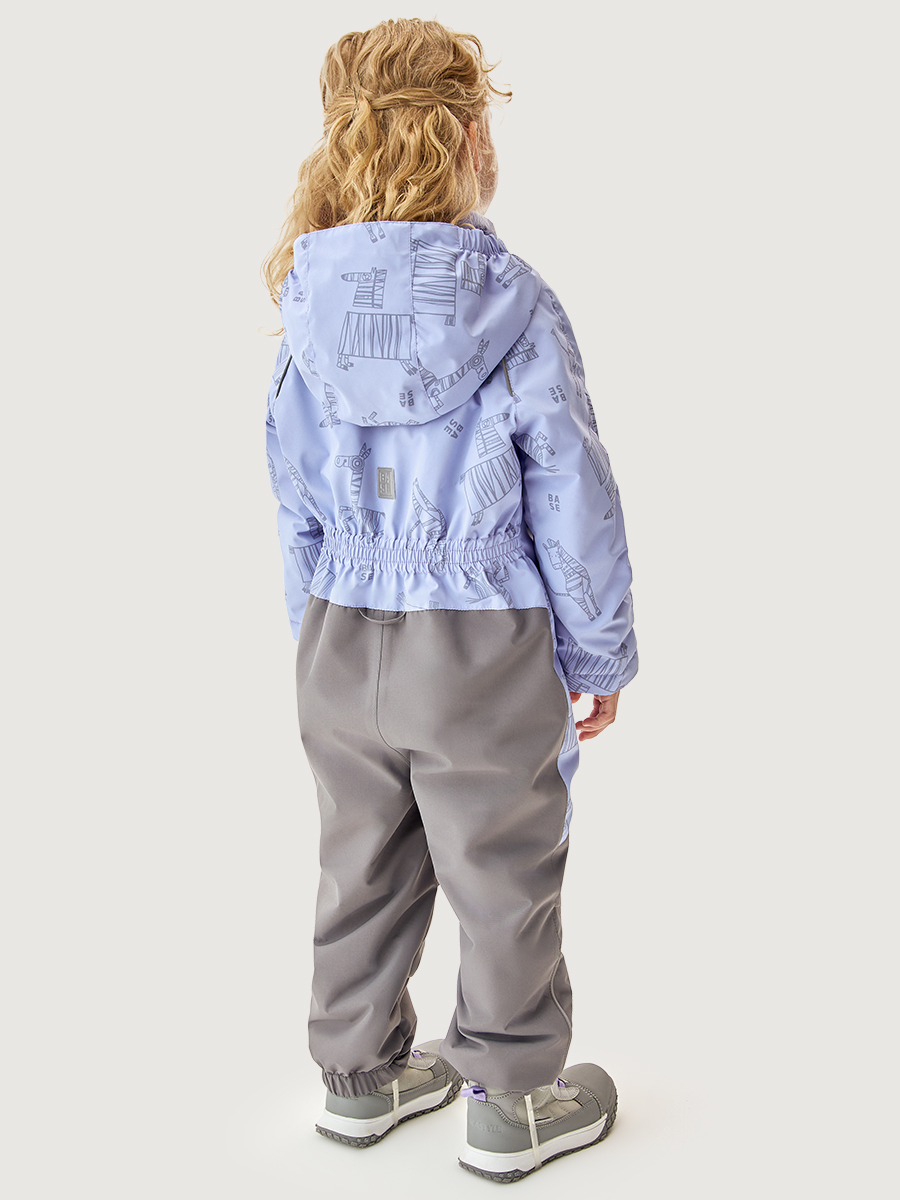 Комбинезон BASE by NIKASTYLE б8м10426 лаванда/серый - фото 2