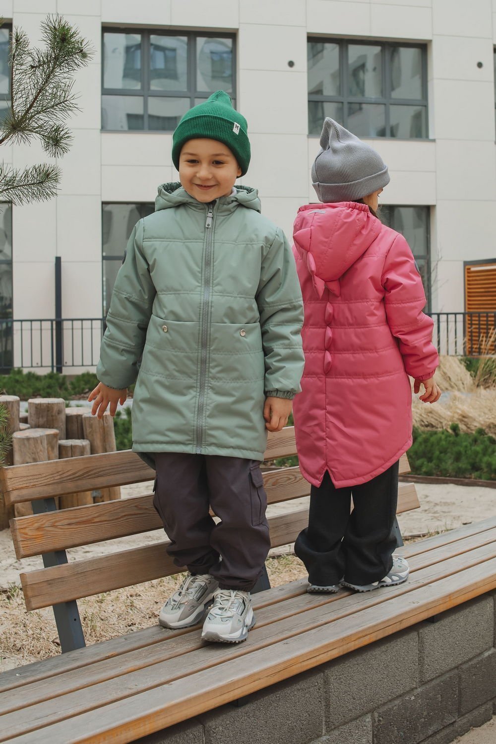 Куртка MINIDINO В-К-012/ДКуртка детская демисезонная Дино NEW пыльный эвкалипт - фото 5