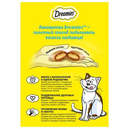 Лакомство для кошек Dreamies микс с курицей и мятой 60г