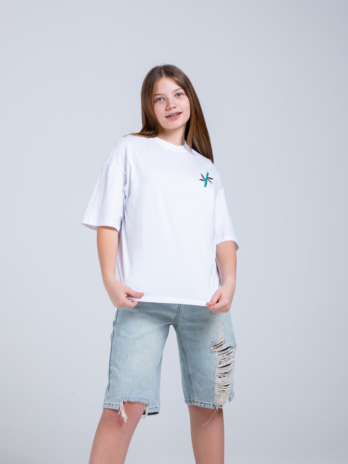Футболка LACCOM 51464_белый-бирюзовый - фото 3