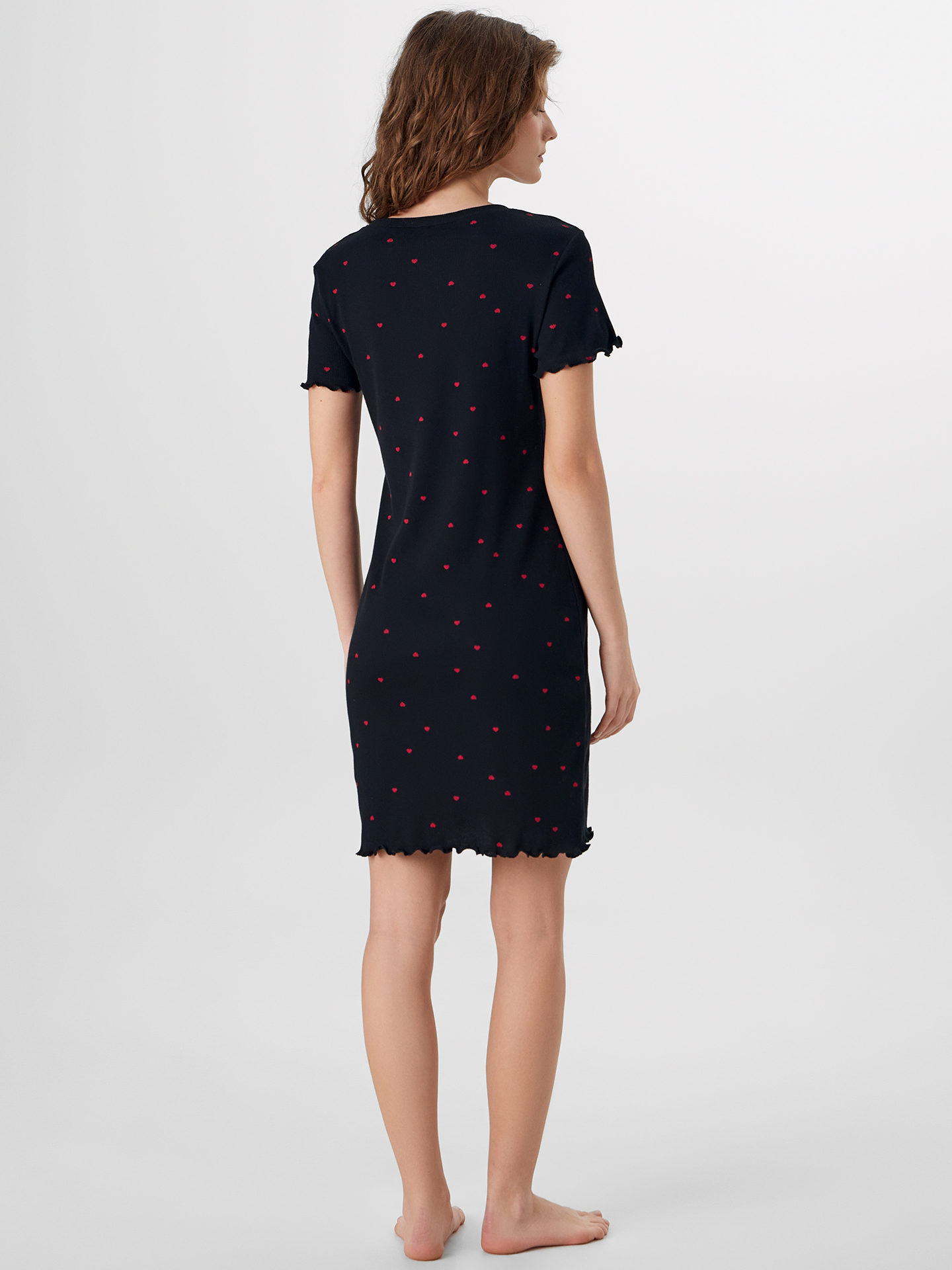 Сорочка ночная Mark Formelle (Марк Формэль) 572405/сердечки на черном - фото 2