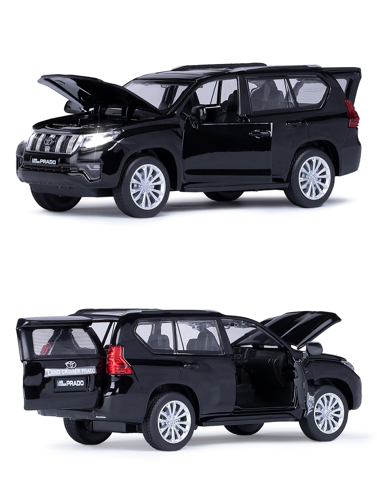 Внедорожник АВТОпанорама Toyota Land Cruiser Prado 1:32 JB1251318 - фото 11