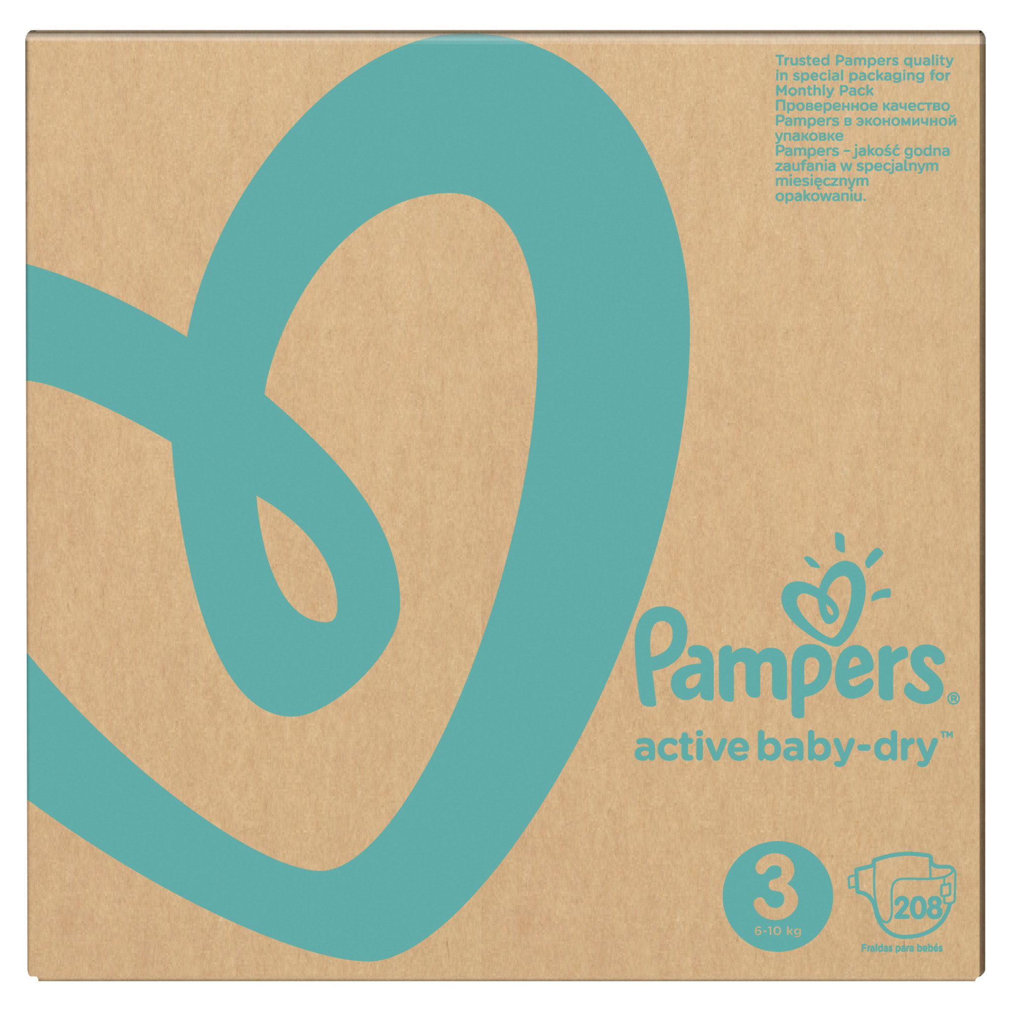 Подгузники Pampers Active Baby-Dry 3 (6-10 кг) 208 шт. - фото 3