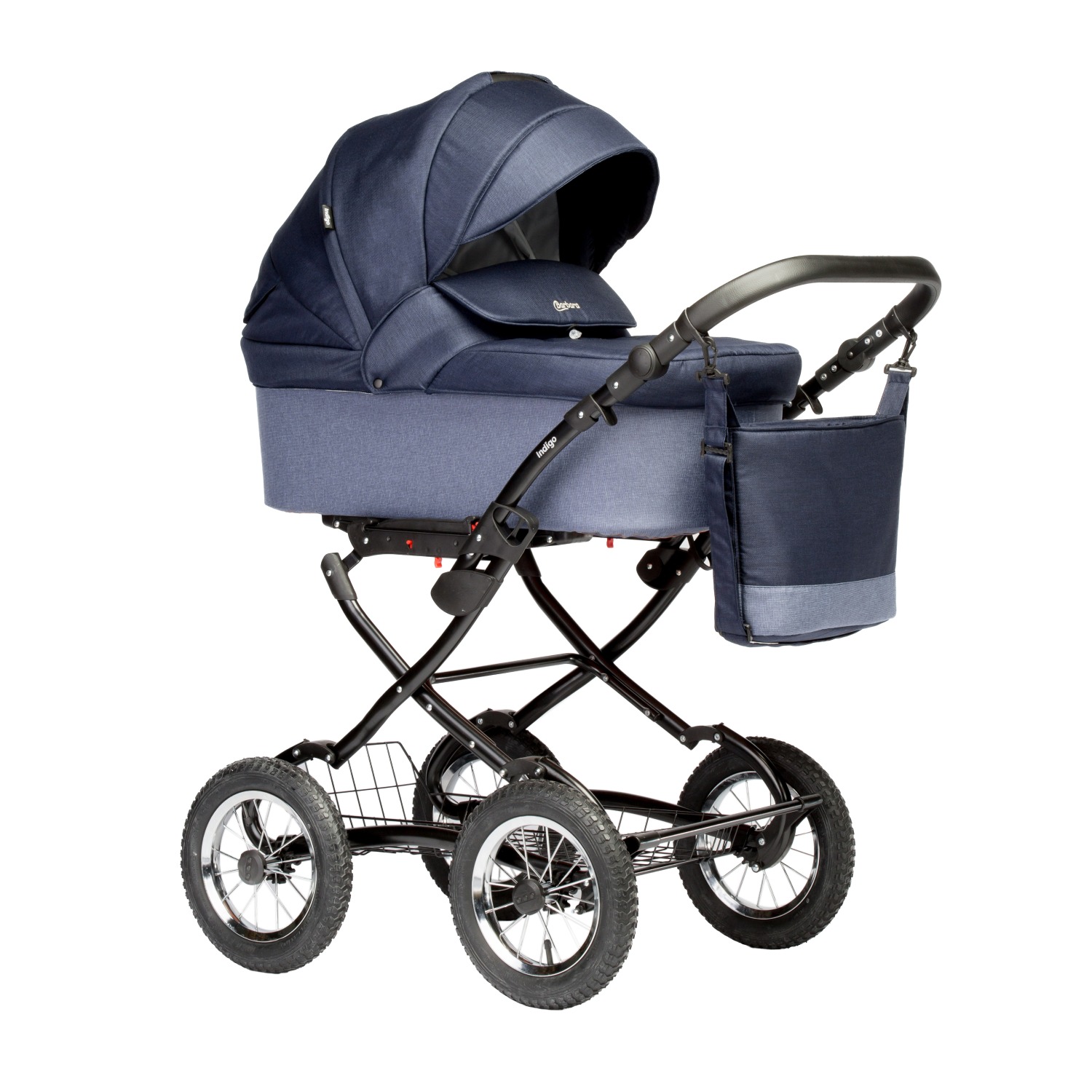 Коляска 2в1 Indigo BARBARA Classic 01 синий - фото 1