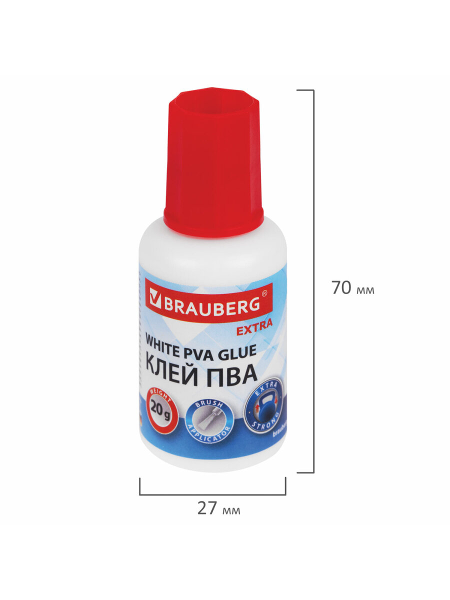 Клей ПВА Brauberg 3 шт. - фото 8