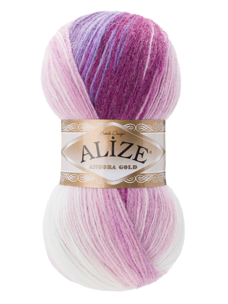 Пряжа Alize для вязания зимних вещей Angora Gold Batik 100 гр 550 м 5 мотков 2630 секционный - фото 4