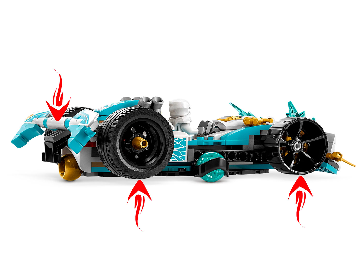 Конструктор LEGO NINJAGO Сила дракона Зейна: автомобиль 307 дет. - фото 5