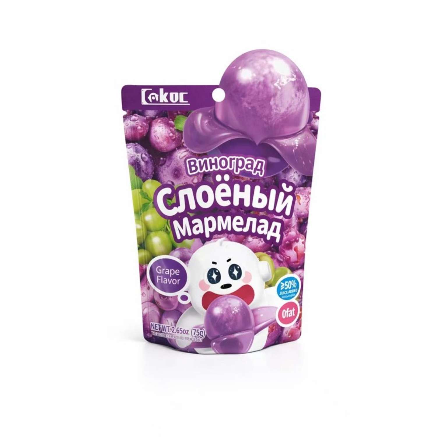 Мармелад с кожурой СОКОС со вкусом винограда 80г в ассортименте - фото 1