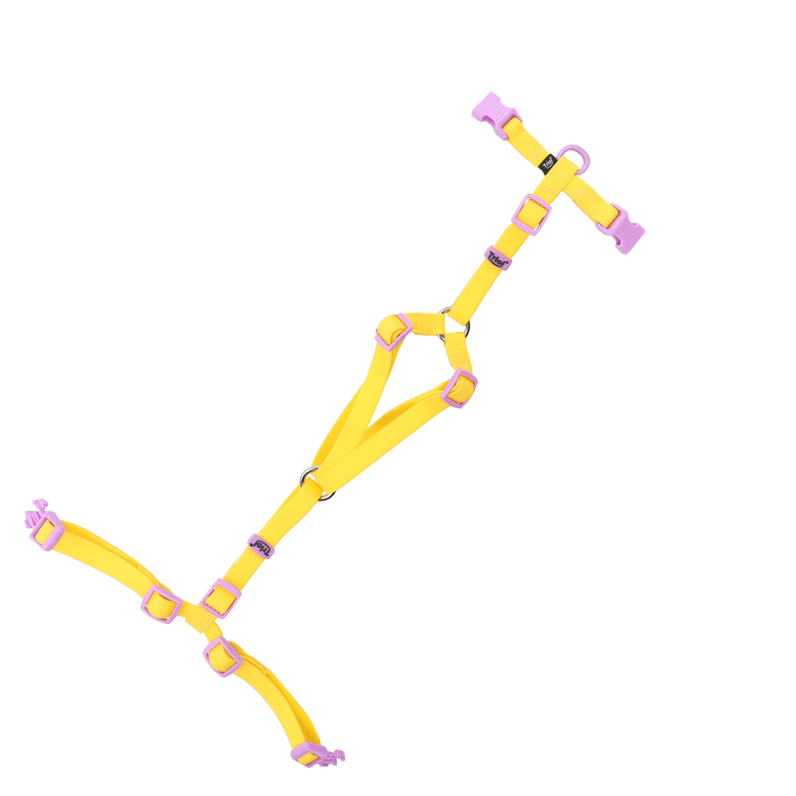 Шлейка для собак Triol Лимонная черника анатомическая из биотана S желтая 15/40-55см - фото 2
