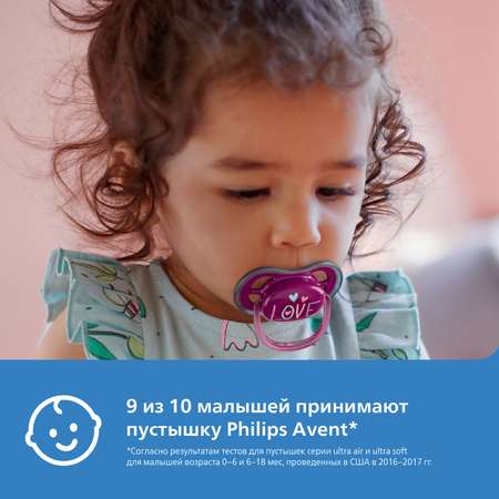 Пустышка Philips Avent силикон анатомическая от 18 мес. 2 шт.