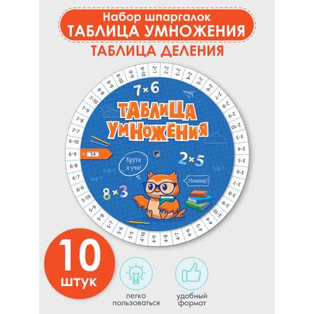 Карточки Открытая планета Таблица умножения