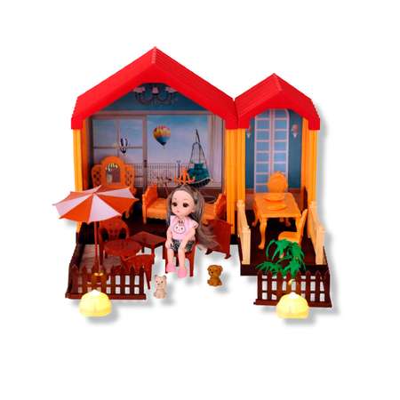 Домик для кукол SHARKTOYS с мебелью