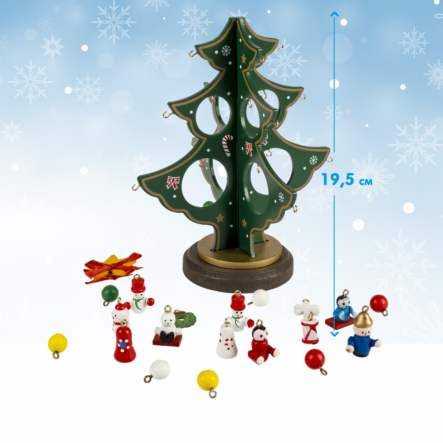 Набор для творчества Bondibon Новогодняя елочка деревянная - фото 6