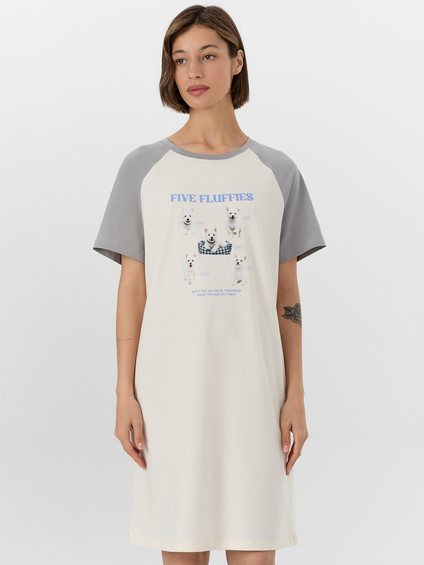 Сорочка ночная Mark Formelle (Марк Формэль) 572385/молочный +печать2 - фото 3