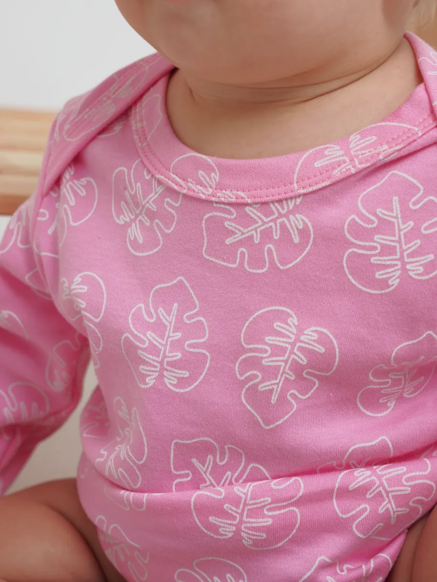 Боди 3 шт Супер Пупс нбр/3пр/боди/SK20розовыйлисточкиветочки - фото 8