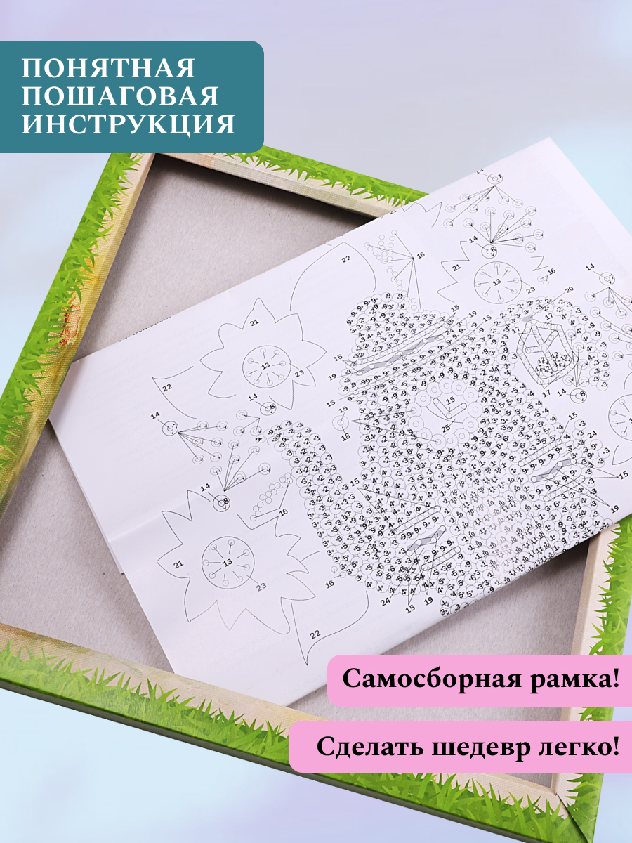 Картина из страз Волшебная мастерская Чаепитие в подсолнухах - фото 6