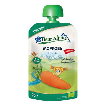 Пюре овощное Fleur Alpine Морковь 90г с 4месяцев