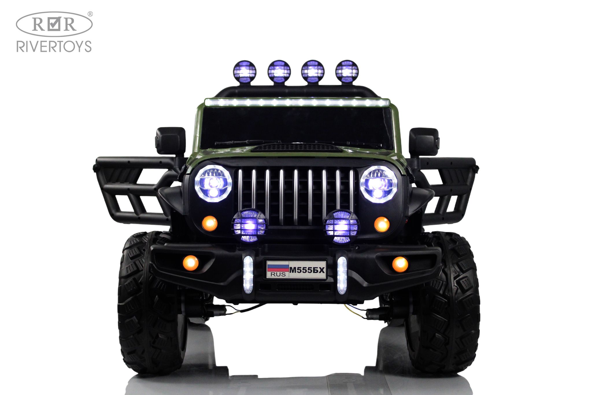 Электромобиль RIVERTOYS М555БХ-NEW-GREEN С пультом ДУ - фото 1