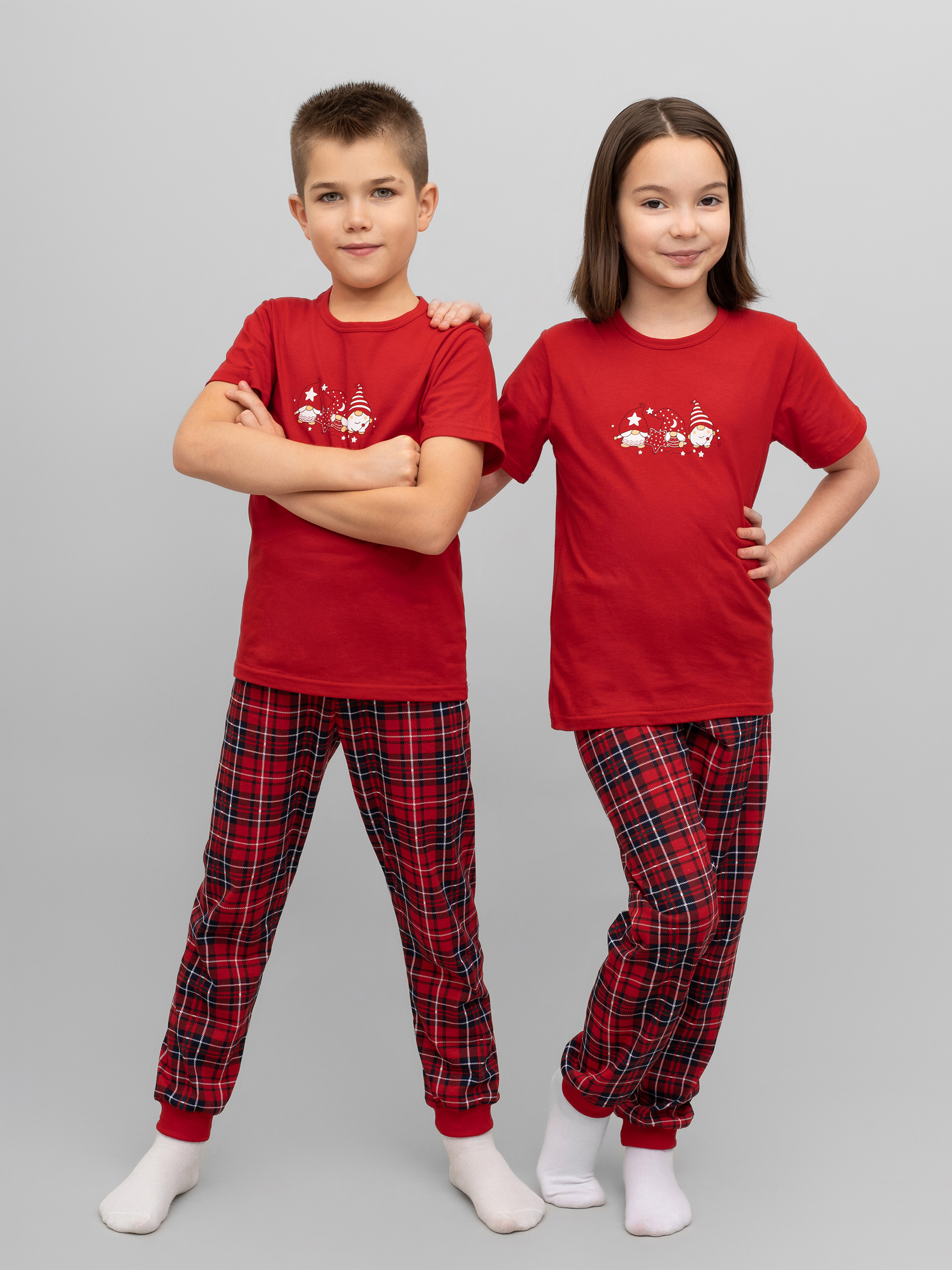 Пижама Утенок 827п красный гномы - фото 40