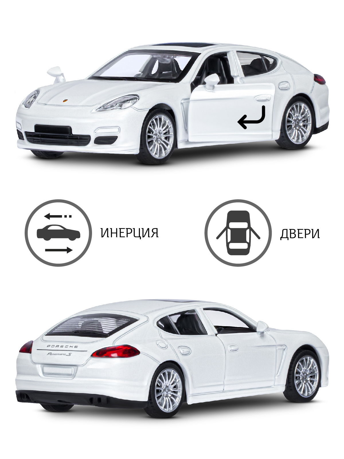 Автомобиль АВТОпанорама Porsche Panamera S 1:43 JB1251255 - фото 2