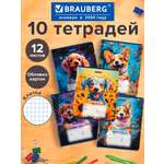 Тетрадь Brauberg клетка 12 лист. 10 шт.