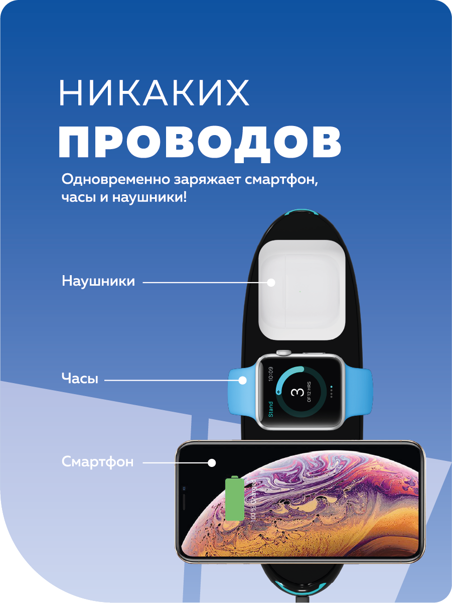 Зарядное устройство More Choice CW12 Black - фото 2