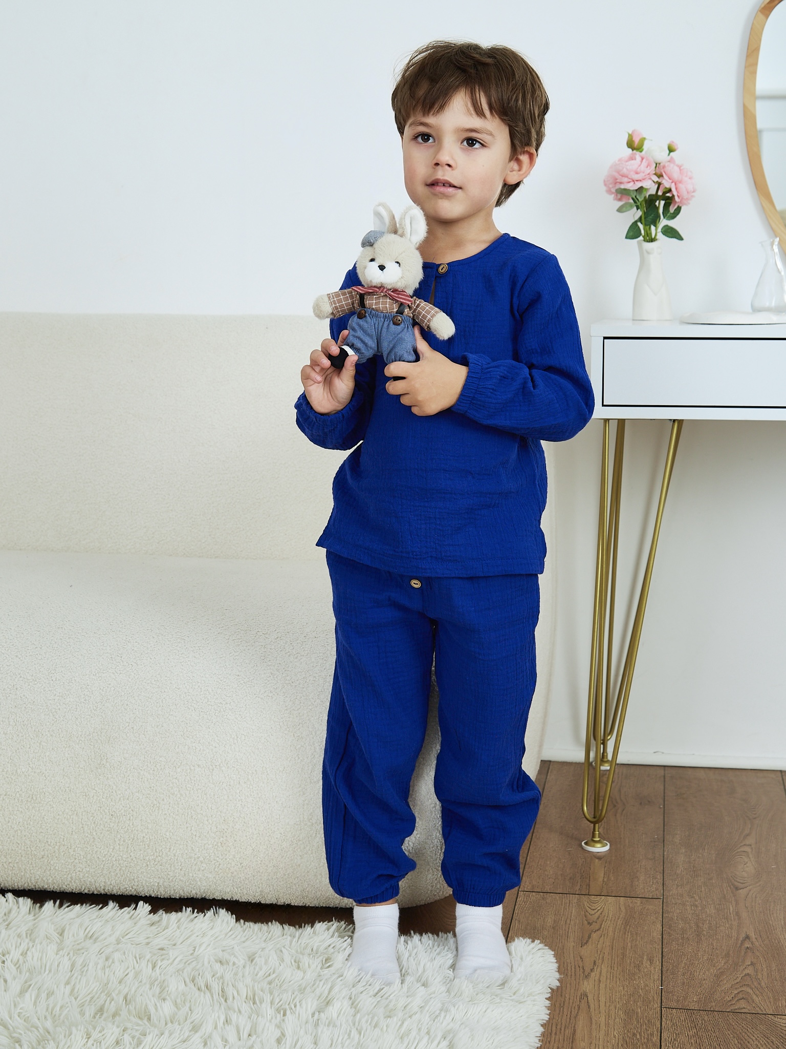 Лонгслив и брюки MOUN Костюм_муслин_индиго - фото 19