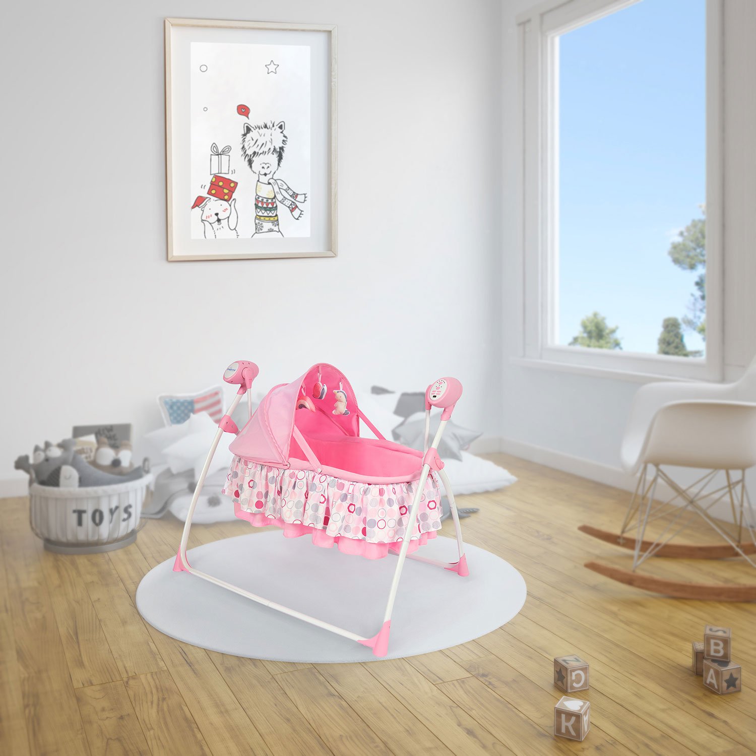 Колыбель SIMPLICITY 3020 Auto розовый - фото 14