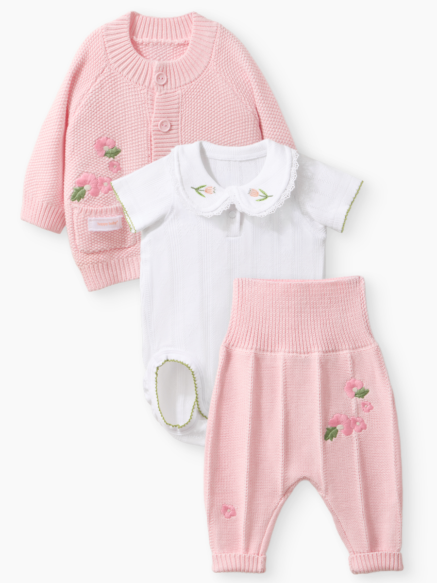 Комплект Happy Baby 90159-0_white&pink - фото 4