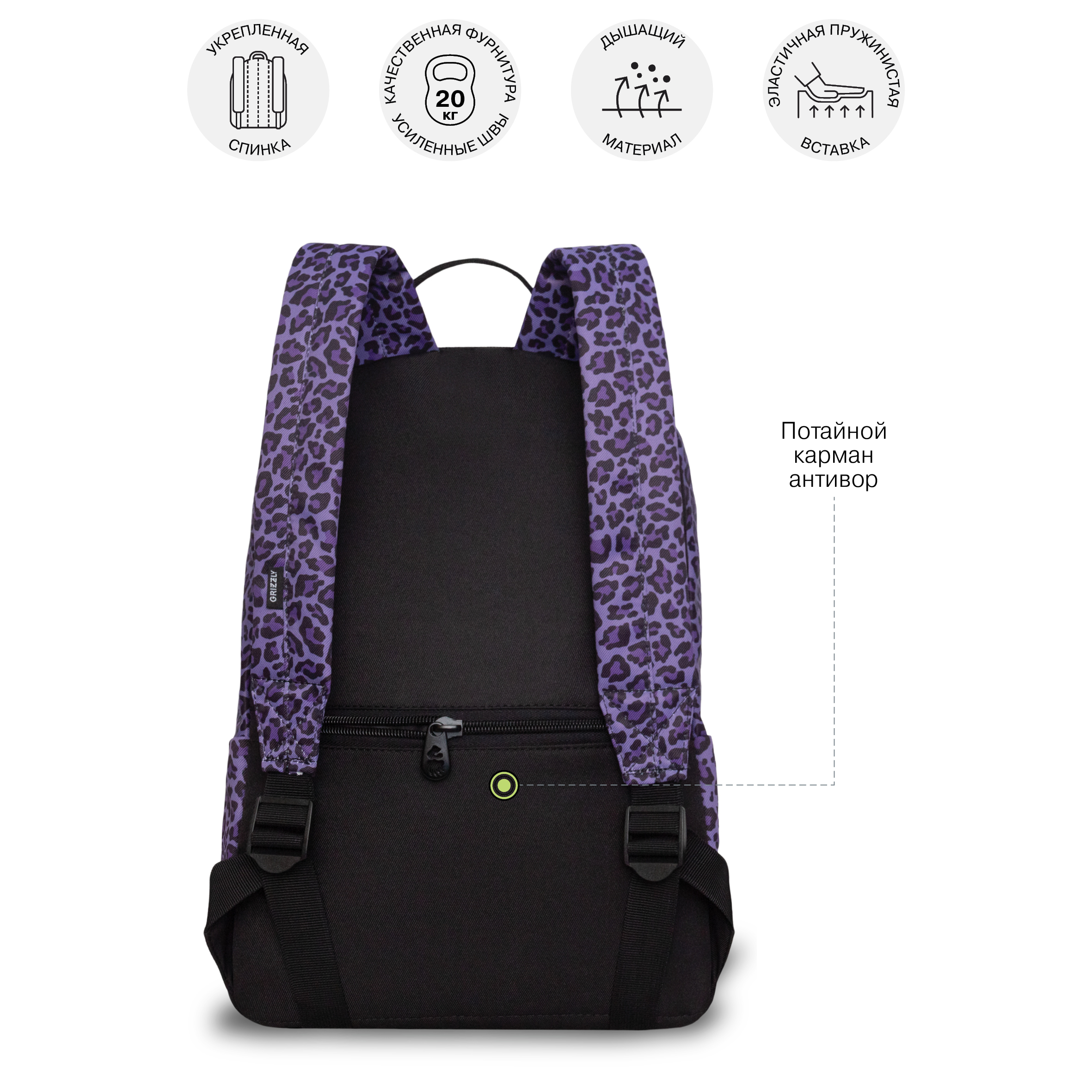 Рюкзак Grizzly для девочки - фото 10