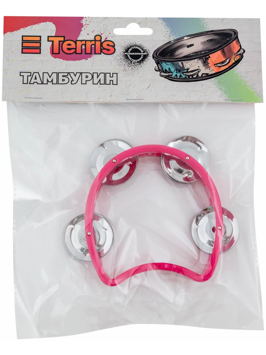 Игрушка музыкальная Terris XHST-P10 PK бубен - фото 4