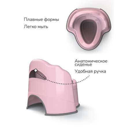Горшок Amarobaby Ergonomic стульчик розовый