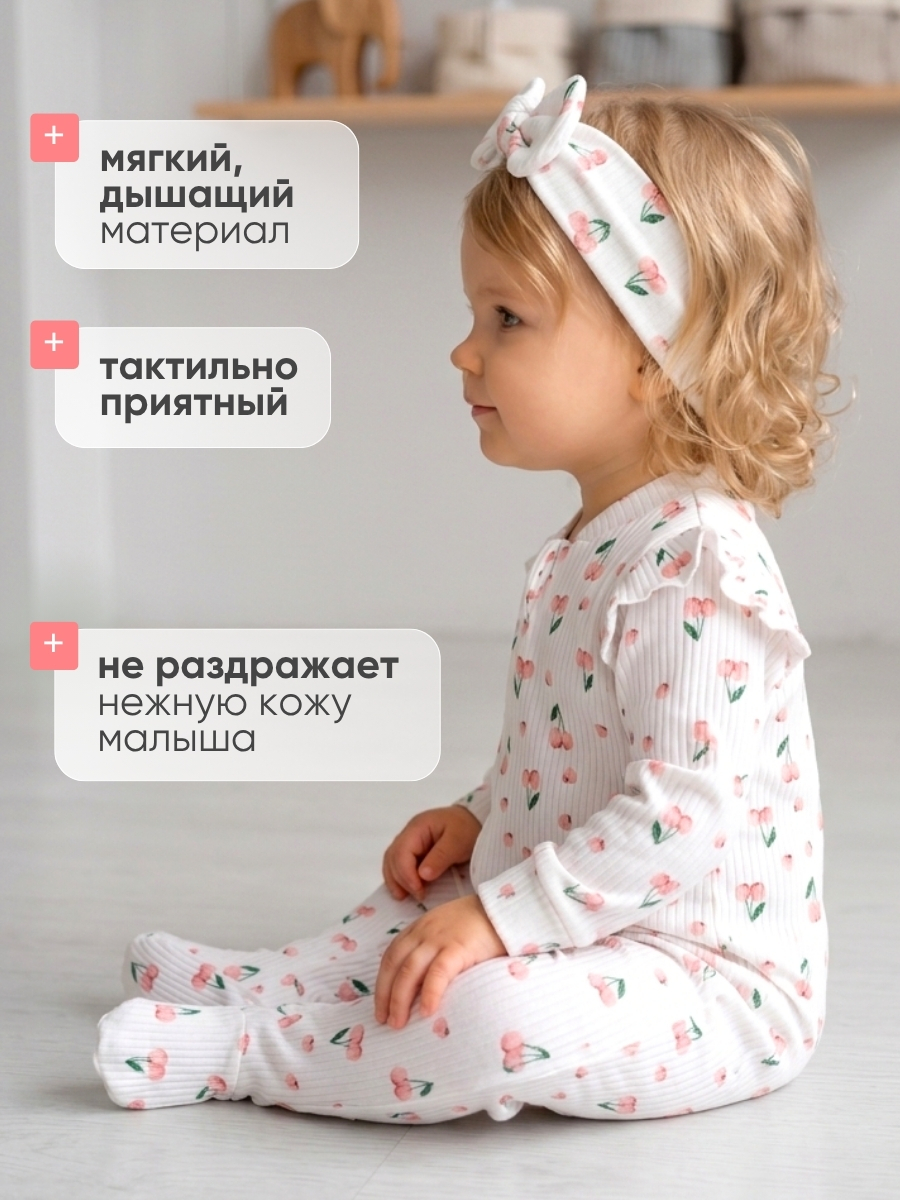 Комбинезон и повязка Hello,Bunny MIH/ANGEL/Слип_Вишня - фото 6