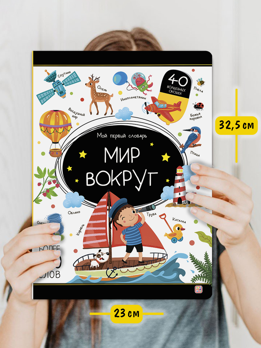 Книга с окошками Мир Вокруг Malamalama Развитие речи. Энциклопедия для малышей - фото 9
