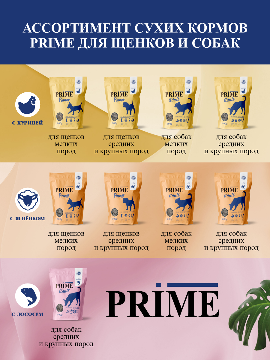 Корм для собак мелких сухой Prime на курице 500г - фото 7
