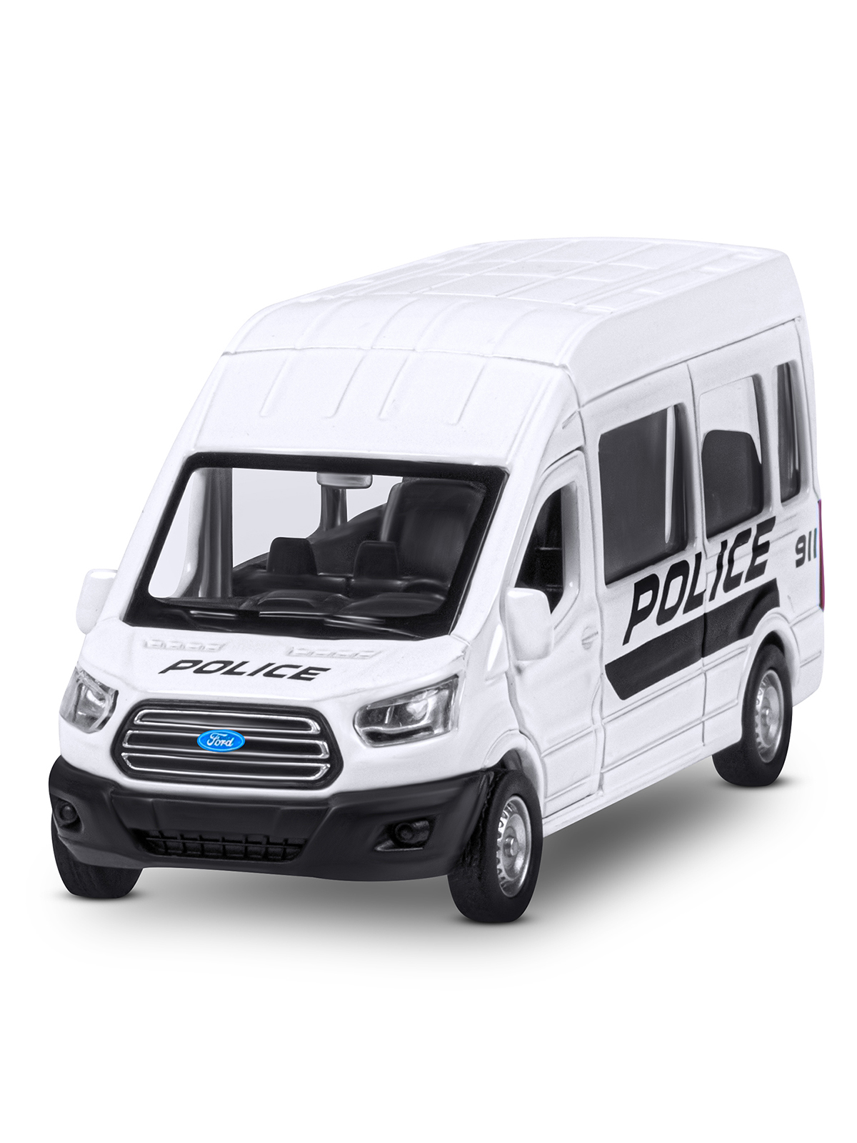 Полицейская машина АВТОпанорама Ford Transit 1:52 Полиция JB1251633 - фото 13