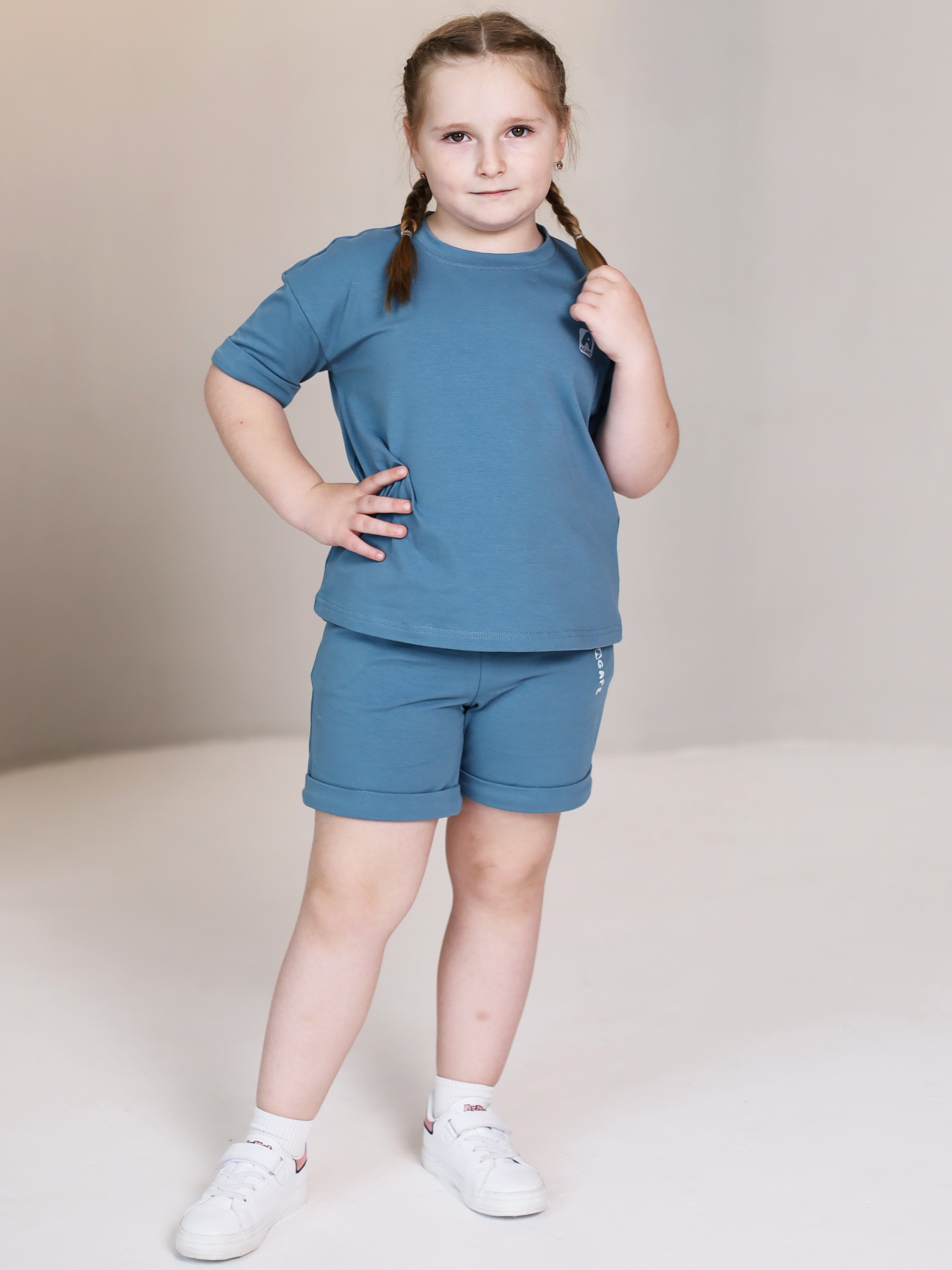 Футболка и шорты Агапэ 8016_индиго - фото 3