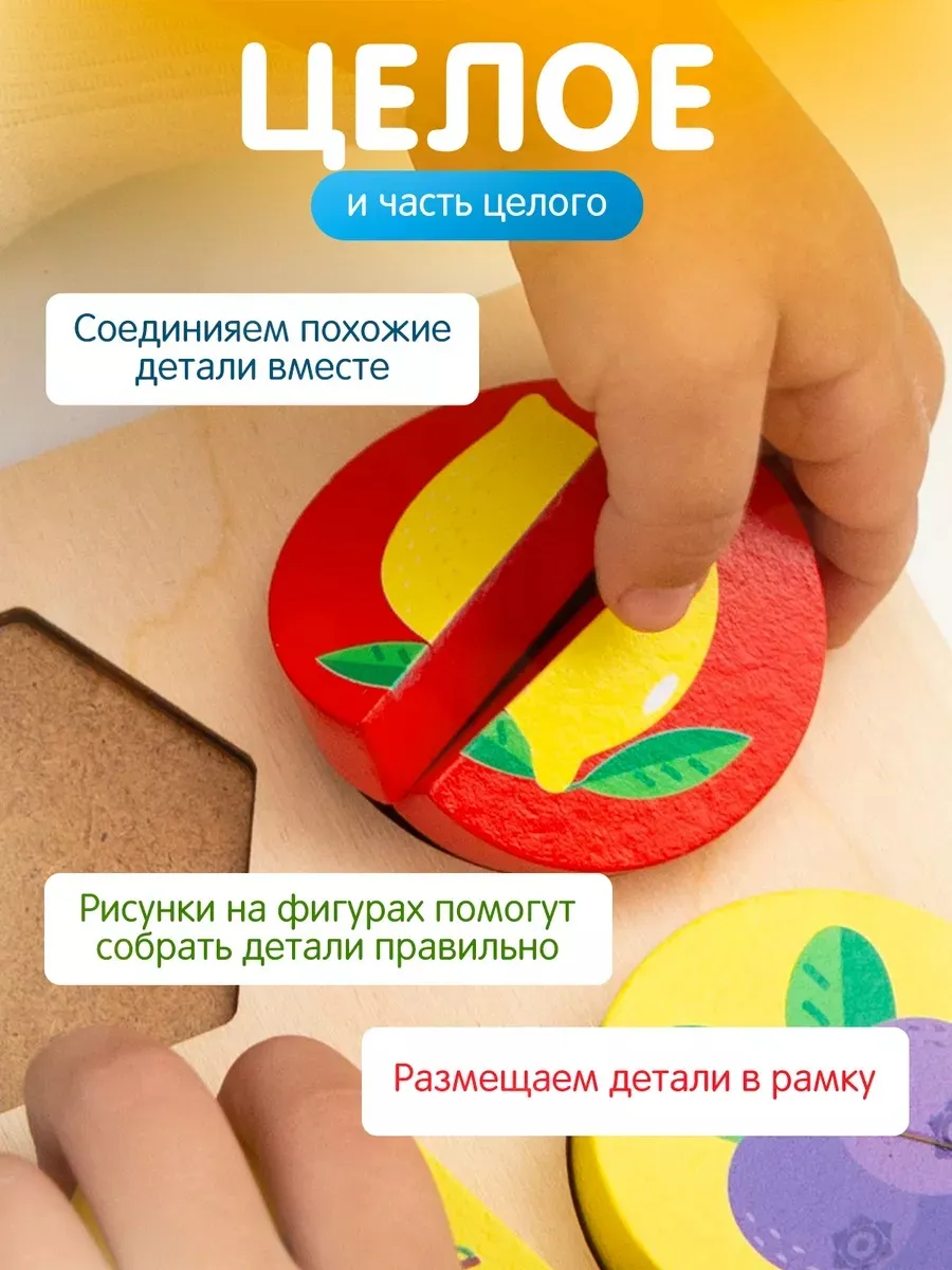 Игрушка Alatoys сортер Сортер ОВОЩИ И ФРУКТЫ в ассортименте - фото 4